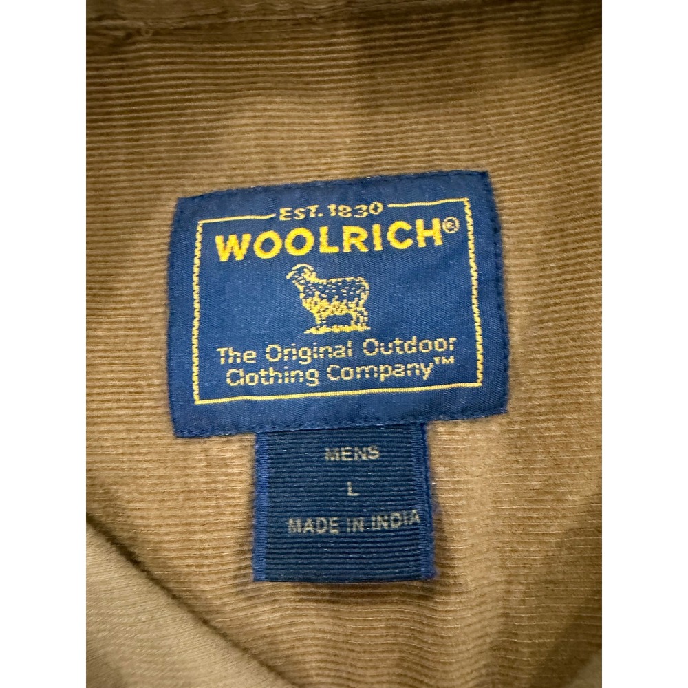 Woolrich Men's L Brown Corduroy Button Up Shirt Workwear - Picture 3 of 11